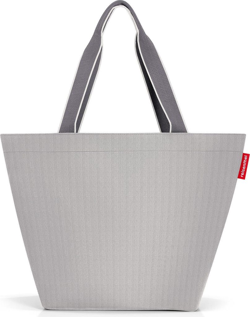 reisenthel shopper M, Einkaufstasche, Tragetasche, Tasche, Herringbone Grey, 15 L, ZS7074