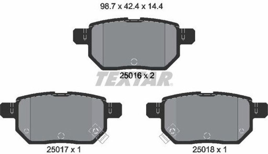 Textar Bremsbeläge hinten für Lexus CT Toyota Corolla Prius