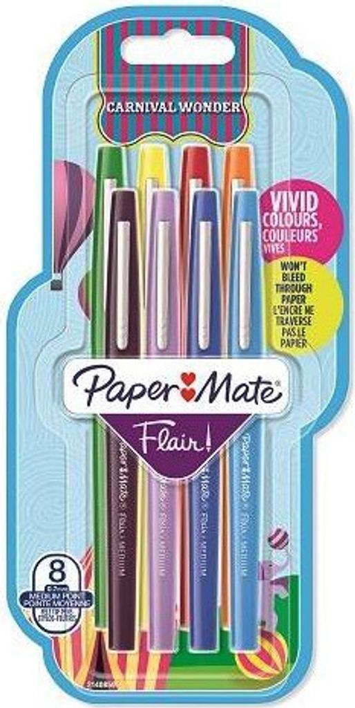 PAPER MATE Faserschreiber Flair Carn. Wonder 8er M 0.7 mm Blister