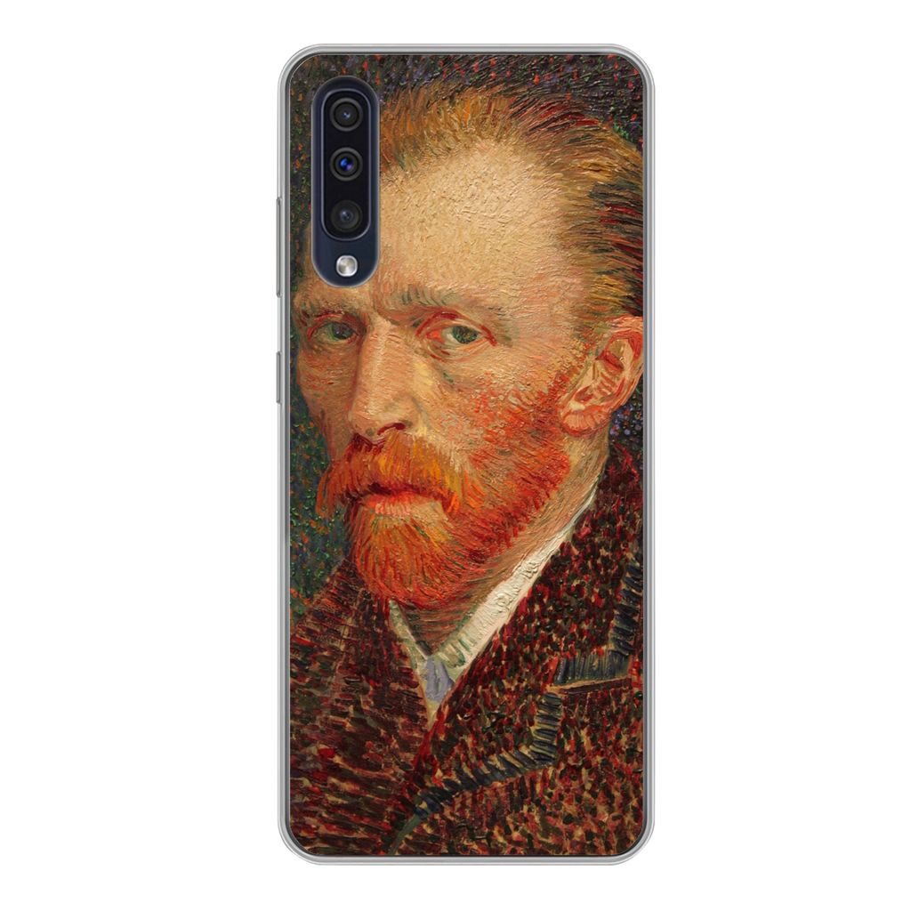 MuchoWow Handyhülle Schutzhülle Hülle für Samsung Galaxy A50 Selbstporträt - Vincent van Gogh Silikon Softcase Handy Hülle - Mobiltelefonh...