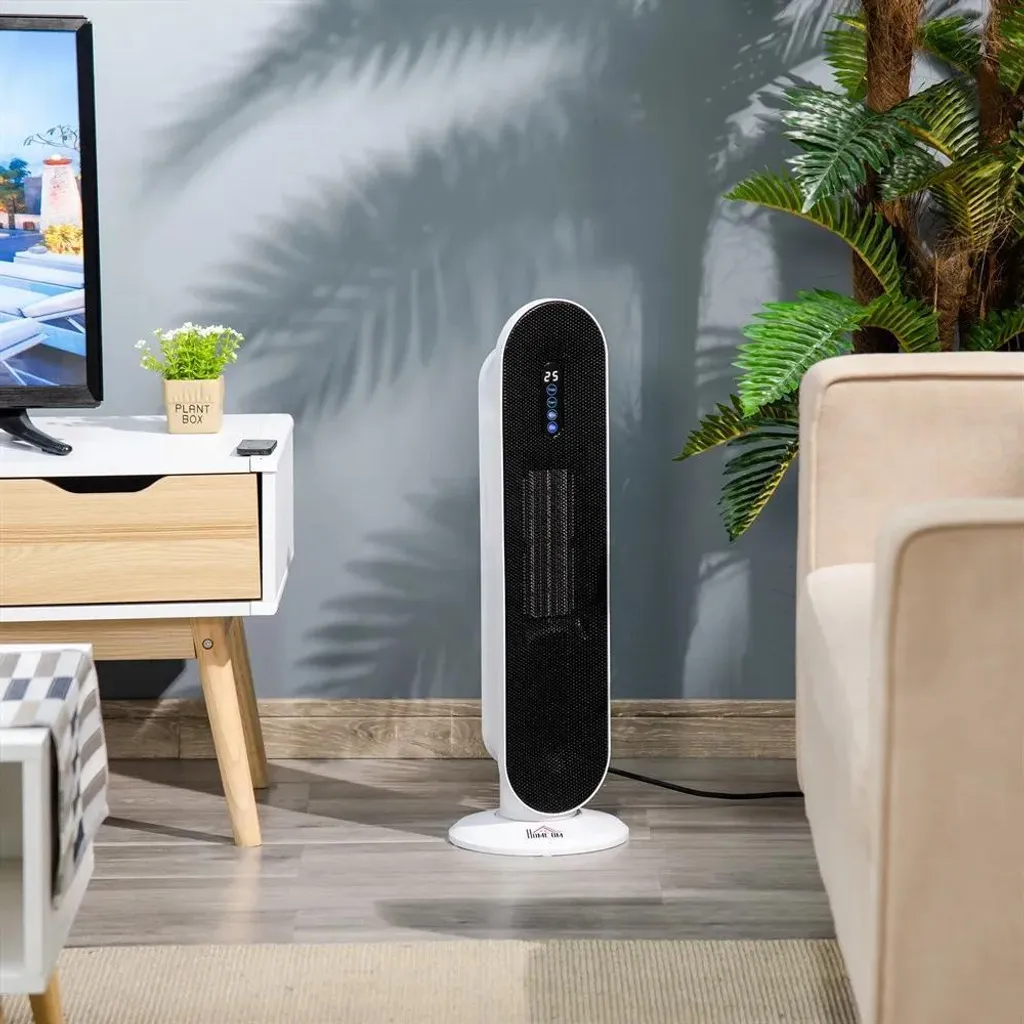 Radiateur céramique tour 2000W avec minuterie 24h et télécommande LCD