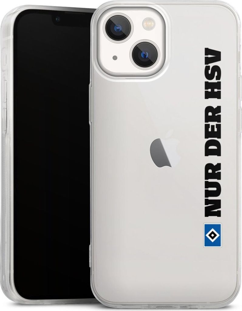 DeinDesign Slim Hülle für Apple iPhone 13 Mini Silikon Case Ultra Dünn Handyhülle HSV Hamburger SV transparent