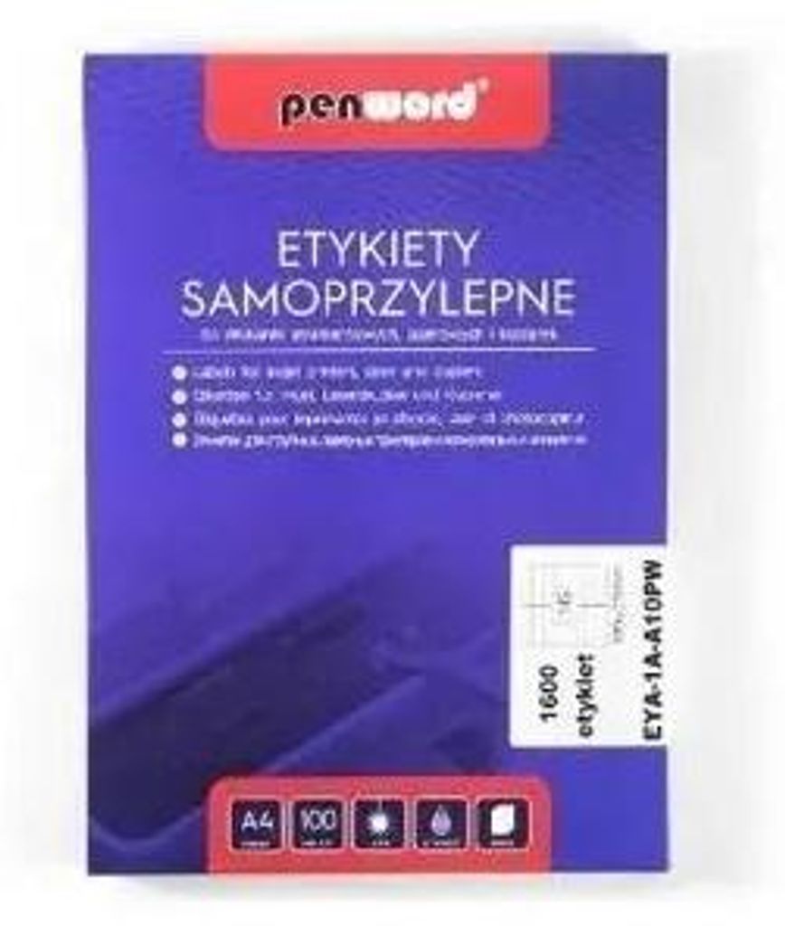 Etykiety samoprzylepne A4/100K 16x105x37mm - Penword