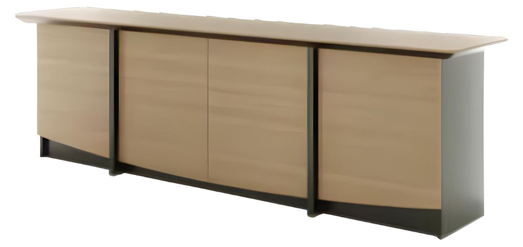 Stilvoller Schwarzer Hellbrauner Büroschrank Luxusmöbel Aktenschrank