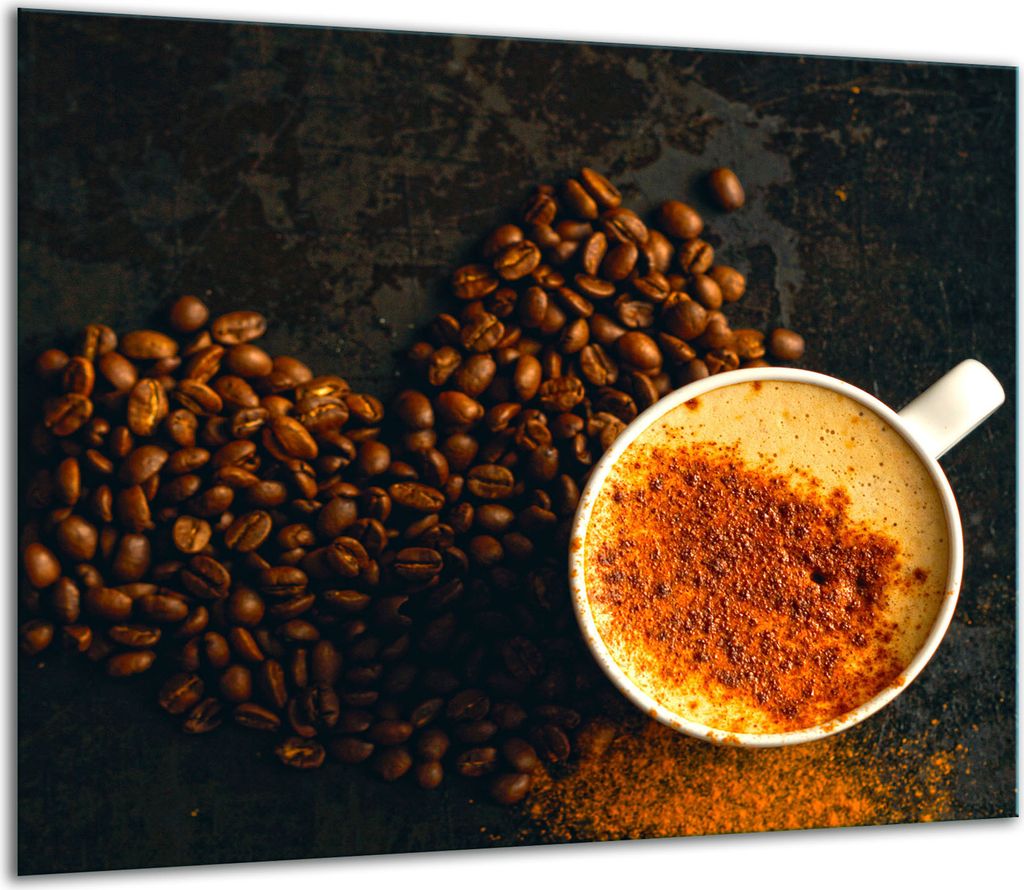 Herdabdeckplatten Glaskeramikkochfeld-Abdeckung Spritzschutz Glas 60x52cm Herz Kaffee