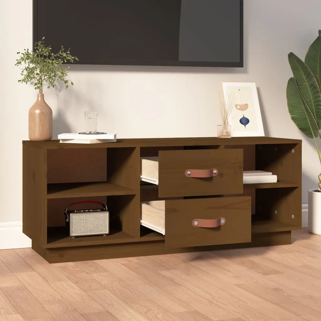 Mobile TV Maison Exclusive Legno Pino 100x34x40 cm - Alta Stabilità - 3
