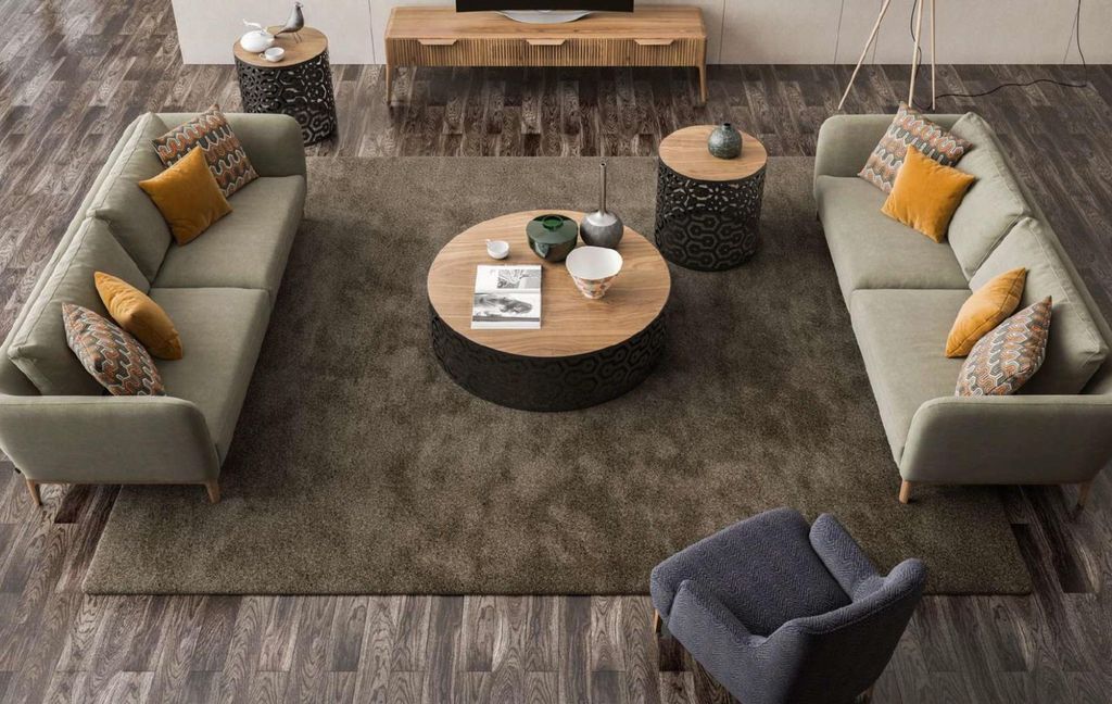 Olivengrüner Dreisitzer Moderne Wohnzimmercouch Sitzmöbel Couch Sofa