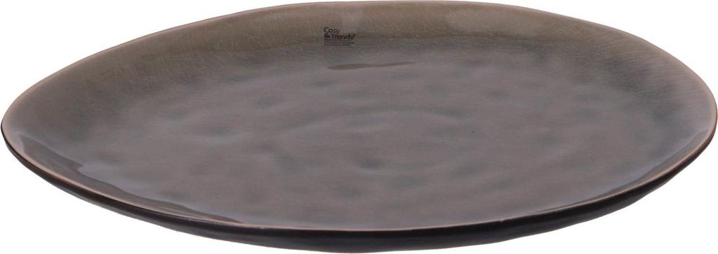 Cosy & Trendy - Streetfood Essteller, Keramikteller bunt, oval 10er Set 27,5 x 23 cm