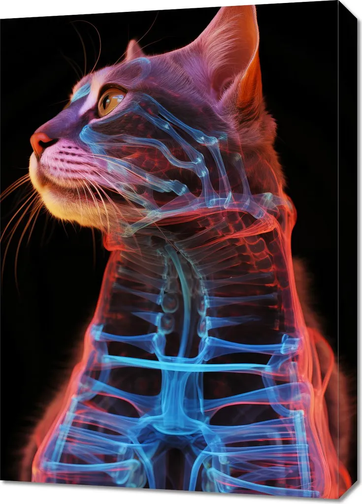 Planche Anatomie du chat 50 x 70 cm - Impression haute définition mate