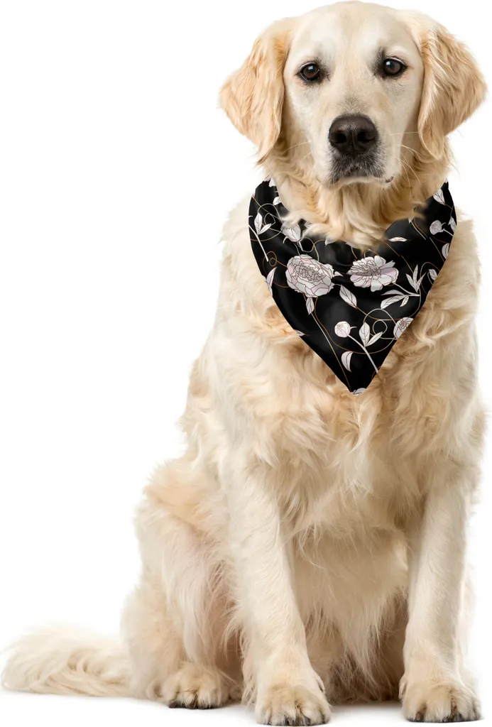 Accessori Pet di Lusso: Bandana ABAKUHAUS Peonie Grigio 55x55 cm