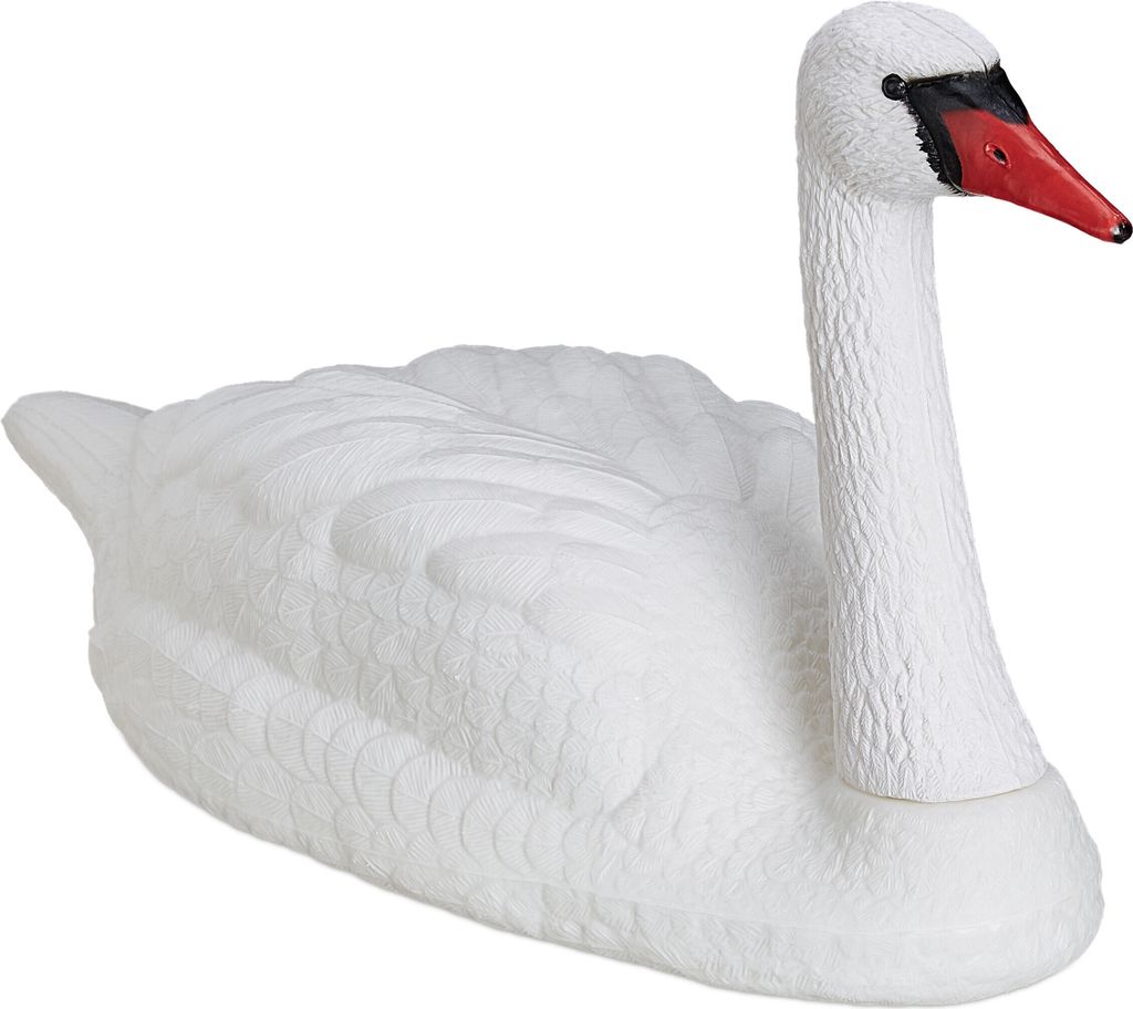 4x Gartendekoration Schwan XXL - Teichdekoration - Schwimmende Gartenfigur - Gartenbild