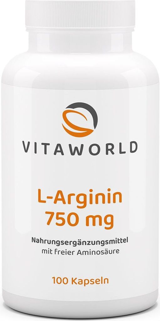 Vitaworld L-Arginine 750 mg | 100 gélules | arginine très Image du produit 