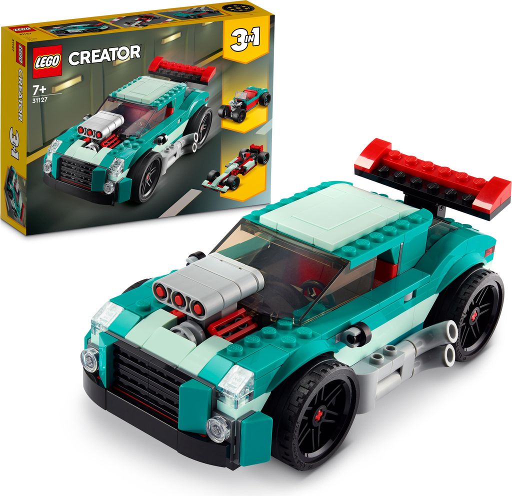 LEGO 31127 Creator 3-en-1 Voiture de course, Muscle Car et Image du produit 