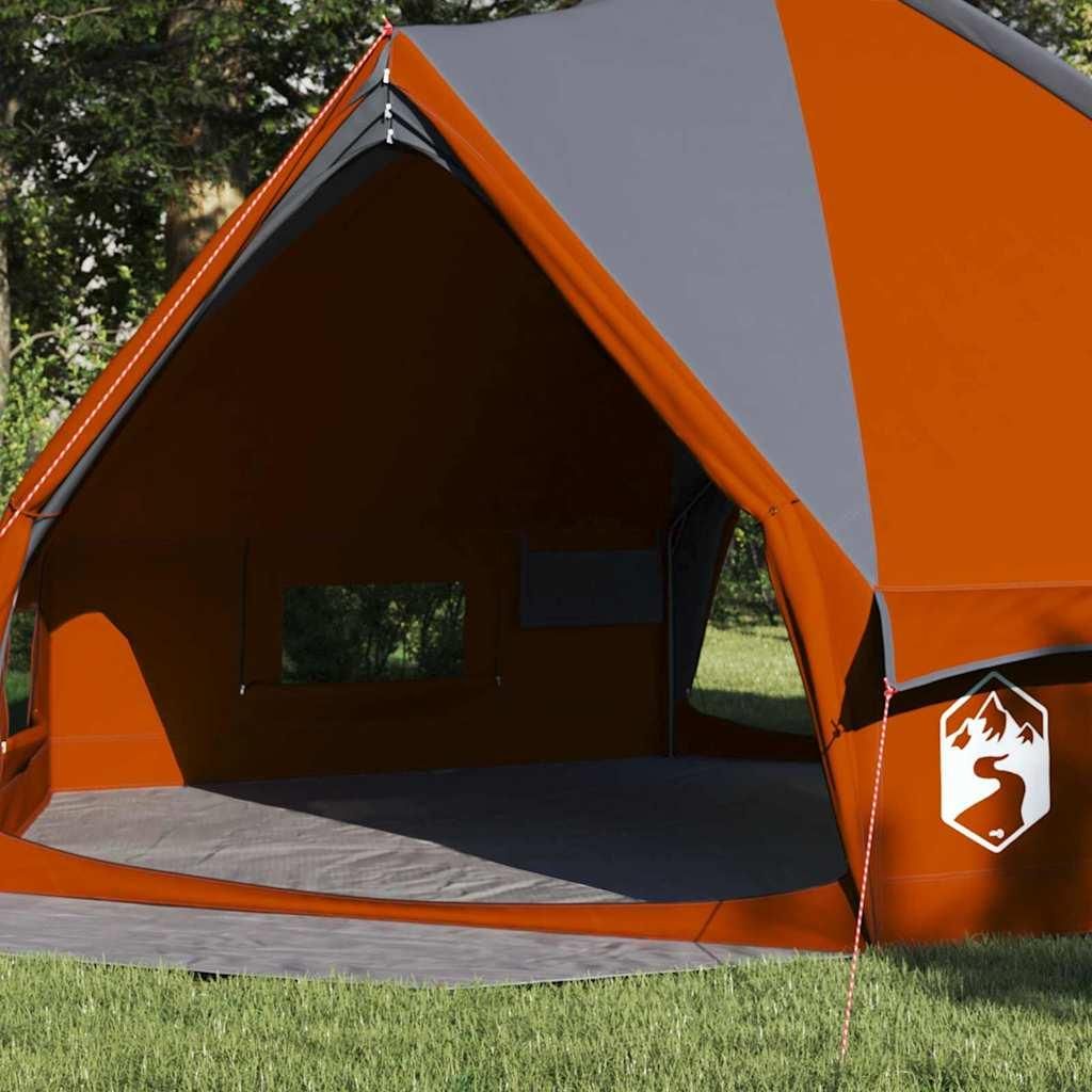 "2026 CLORIS" Teepee Zelt mit Dach Grau und Orange 490 x 410 x 210cm - Einfache Montage323607 - Campingzelte