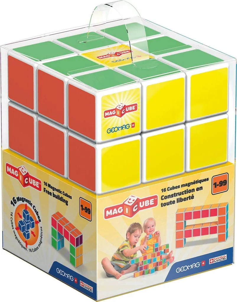 MAGICUBE 16 blocs aimantés multicolores pour construction 3D libre