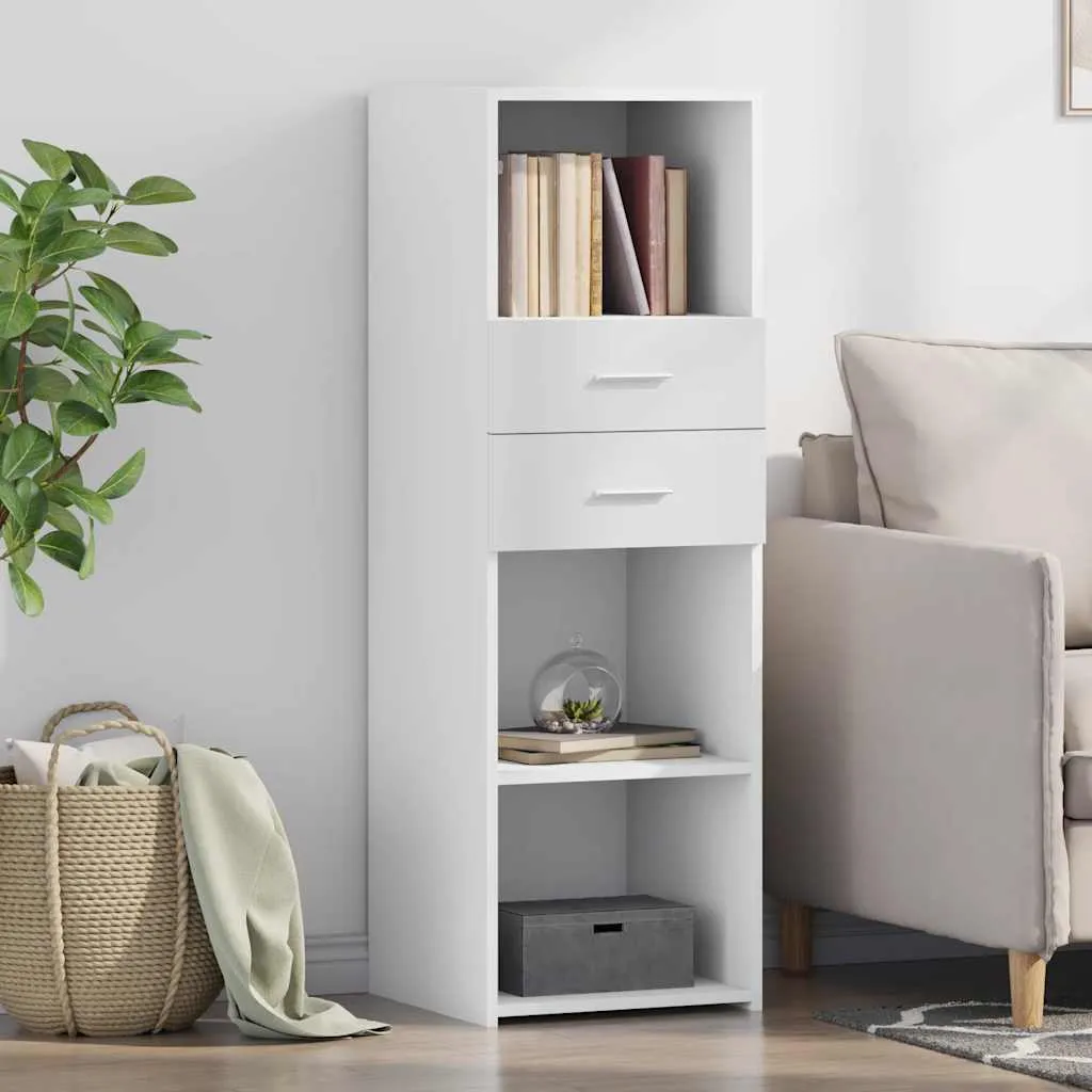 vidaXL Credenza 40x42,5x124 cm Legno Multistrato Bianco - Robusta