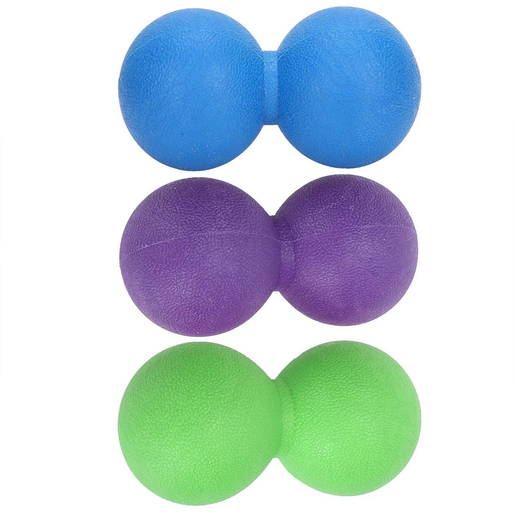 Erdnuss-Massageball aus Silikon, Yoga-Training, Faszien-Muskelentspannung, Fitnessgerät (Lila, Grün, Blau)