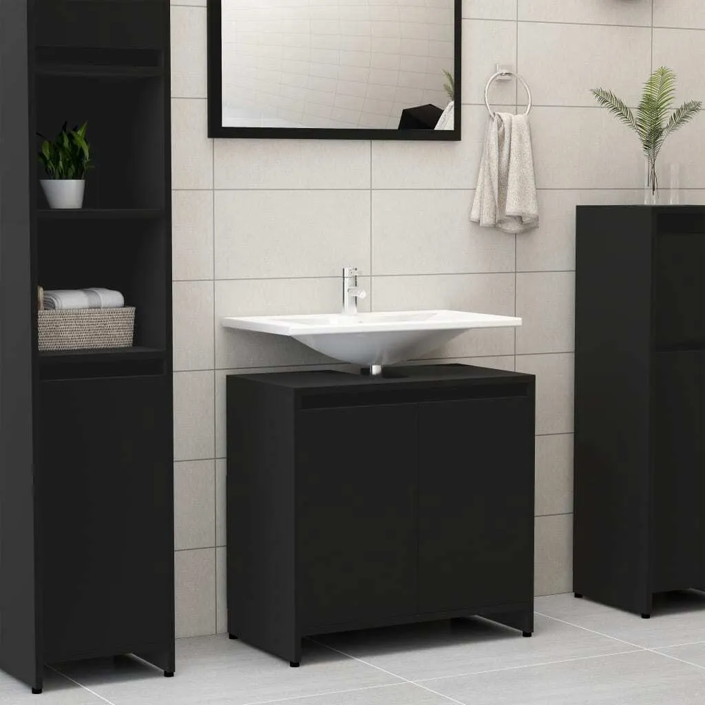 Trasforma il tuo Bagno con Maison Exclusive Nero 60x33x61 cm Legno