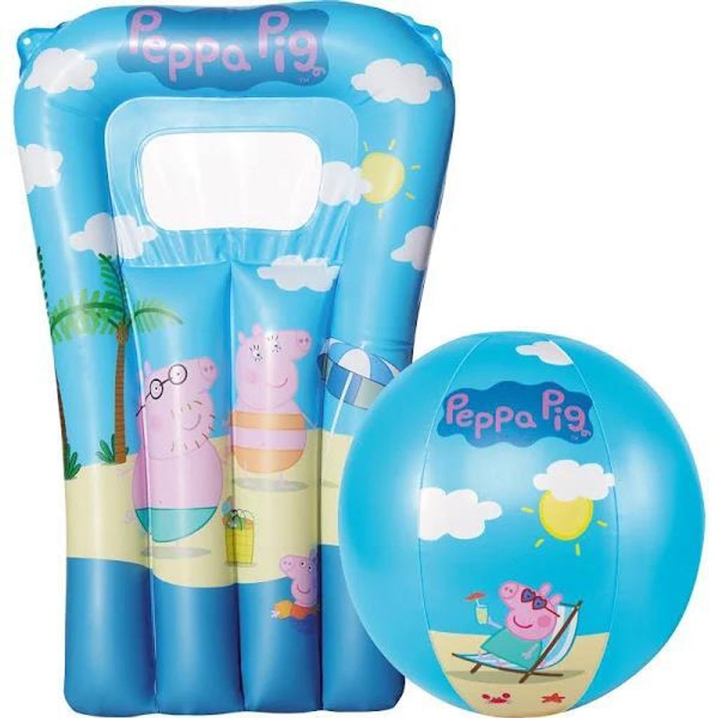 Strandset Happy People Peppa Pig mit Wasserball und Produktbild 