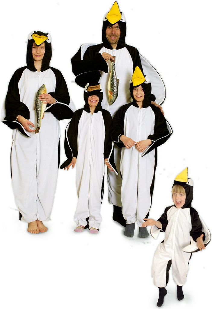 K312509-46-48 schwarz-weiß Damen Pinguin Kostüm-Overall Gr.46-48
