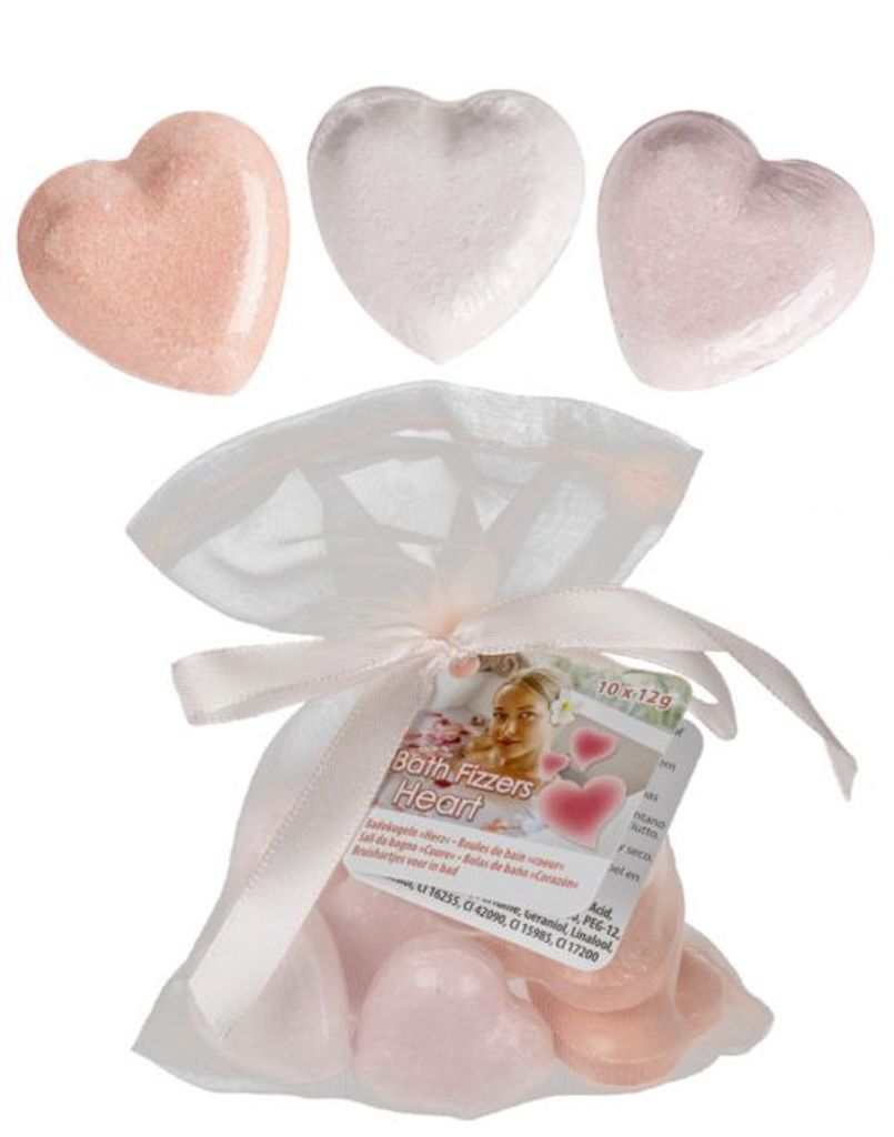 OOTB Sprudelnde Badeherzen mit Rosenduft. Produktbild 