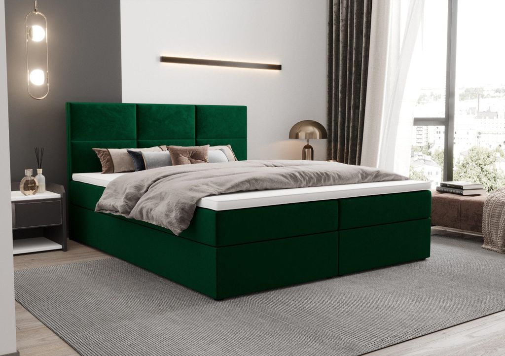 B&B Home Boxspringbett Mallorca 140x200 cm – mit Bettkasten