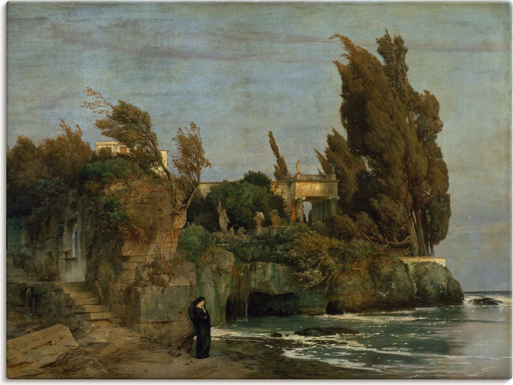 ARTland Leinwandbild Villa am Meer. 2. Fassung. 1865 Größe: 120x90 cm