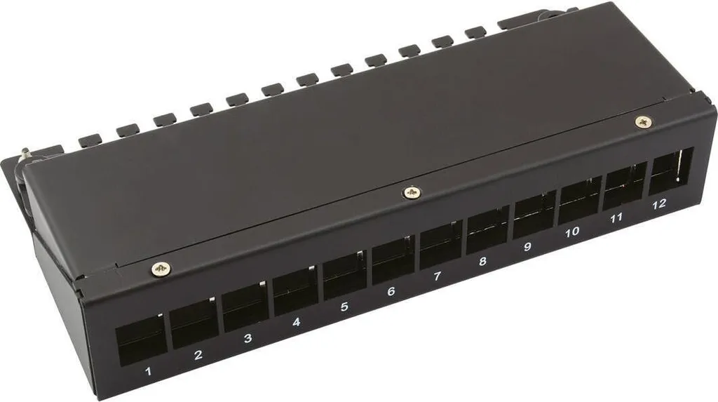 Support Keystone 12 ports pour câblage de maison connectée et bureau