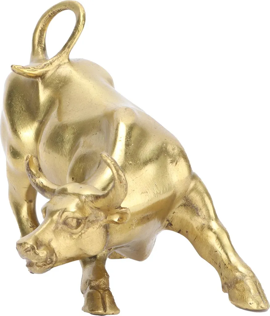 Sculpture Animale Taureau en Laiton - Objet Décoration Bureau et Vitrine - 3