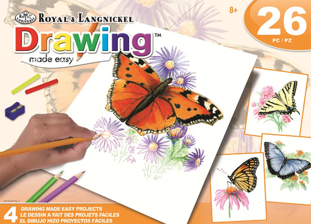 Royal & Langnickel Set de crayons de couleur Papillons 26 pièces - 2