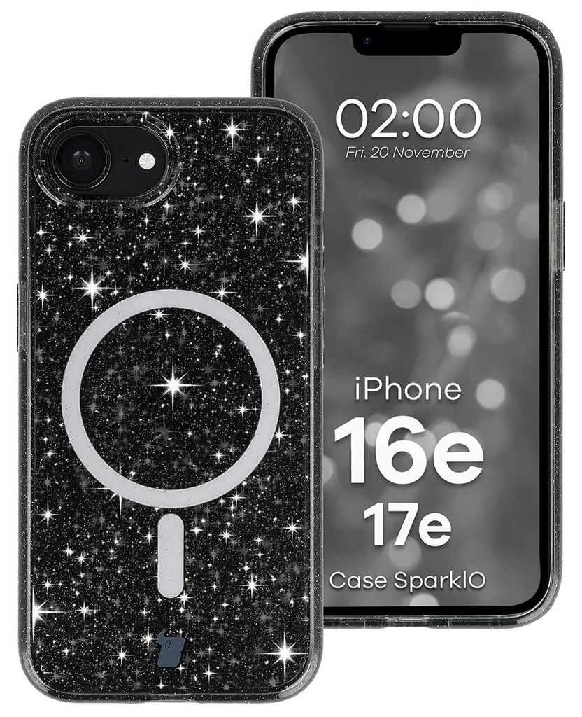 Glitzer Hülle mit Magnetring für iPhone 17e / 16e, Bizon Produktbild 
