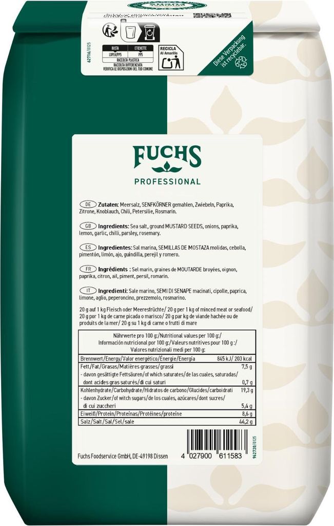 Fuchs BBQ Fish und Seafood Gewürzsalz für Fisch u. Produktbild 