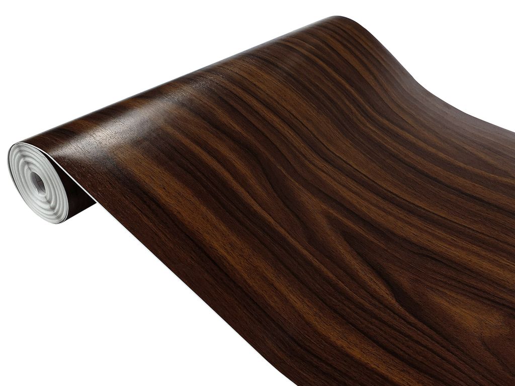 Klebefolie Möbel 67x240 cm - Dunkle Walnuss - Möbelfolie Holzoptik selbstklebend - PVC Folie für kreative Raumgestaltung - Selbstklebende Folie ...