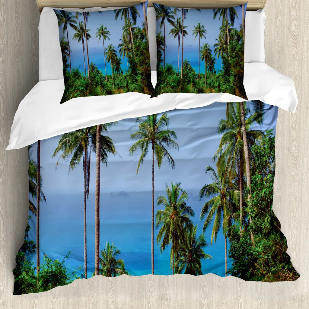 Copripiumino Tropicale ABAKUHAUS - Ozean Jungle Look 155x220 Blu