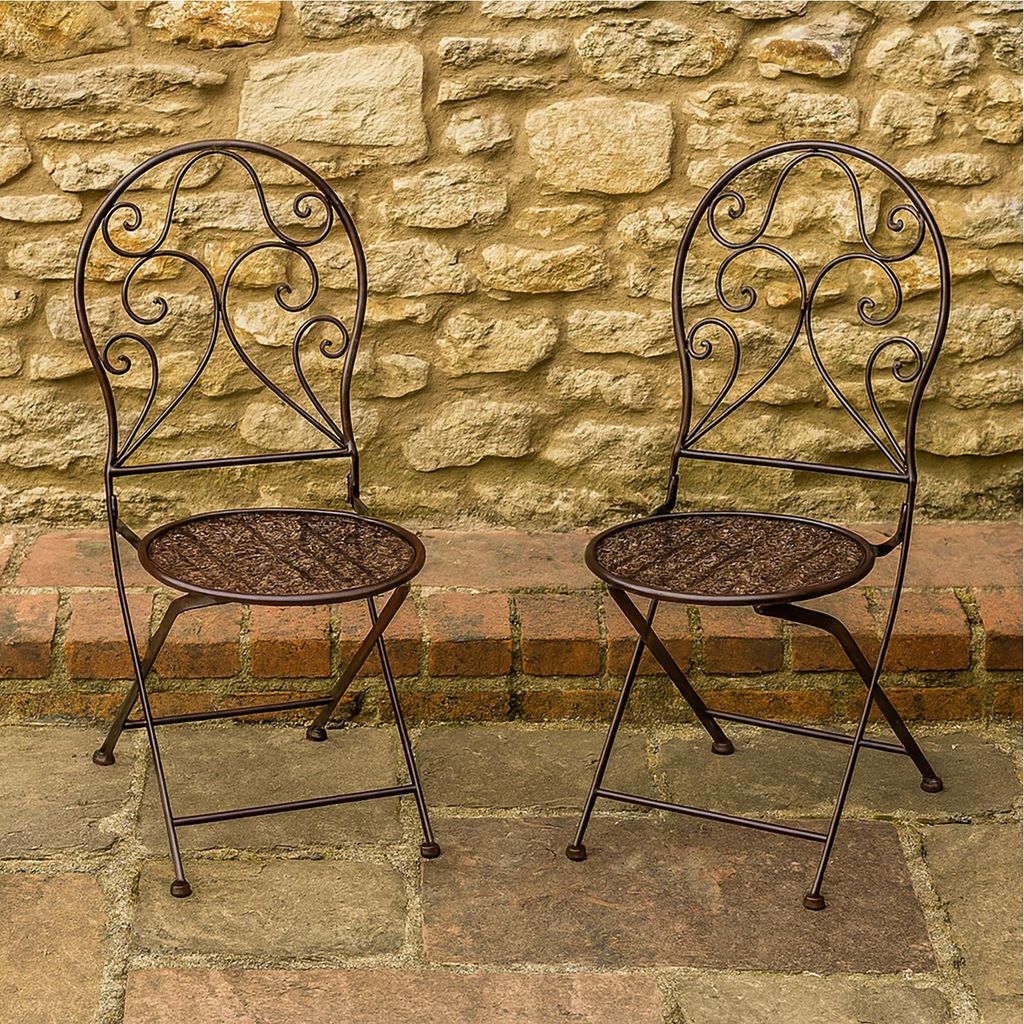 Gartenstuhl 2er-Set Lani Braun HTI-Line