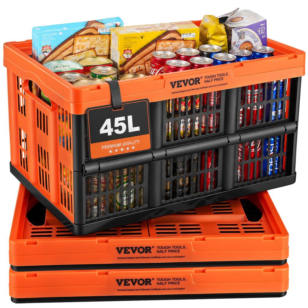 VEVOR set di 3 45L scatola pieghevole professionale in PP Immagine del prodotto 