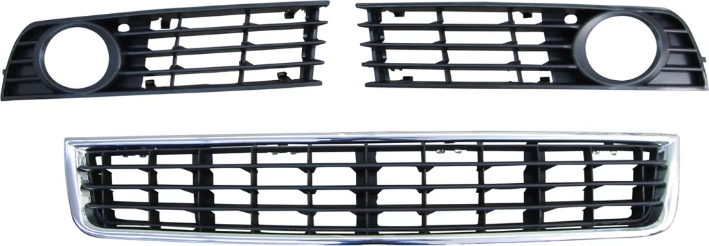 Grille centrale et caches NSW Audi A4 8E B6 en ABS noir résistant