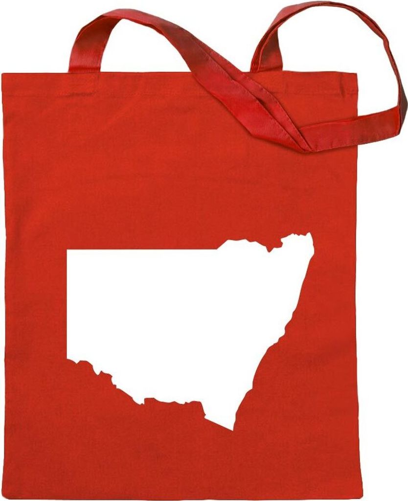 Kiwistar - Baumwolltasche - rot - New South Wales Australien - Tragetasche Stoffbeutel Umhängetasche Langer Henkel