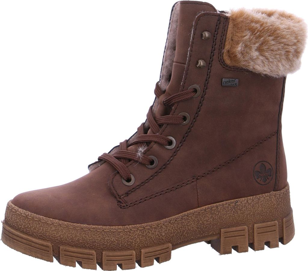 Rieker Damen TEX Stiefel gefüttert Braun Produktbild 