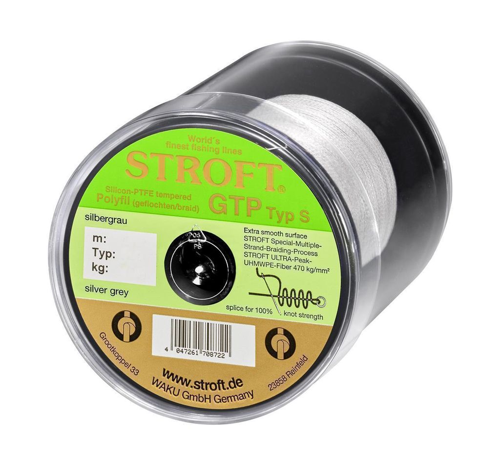 Schnur STROFT GTP Typ S Geflochtene 400m Silbergrau S05-0,11mm-4kg