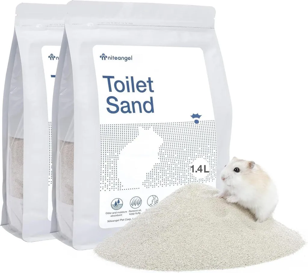 Niteangel Sabbia per Criceti: Bagno Naturale e Lettiera per Piccoli Roditori