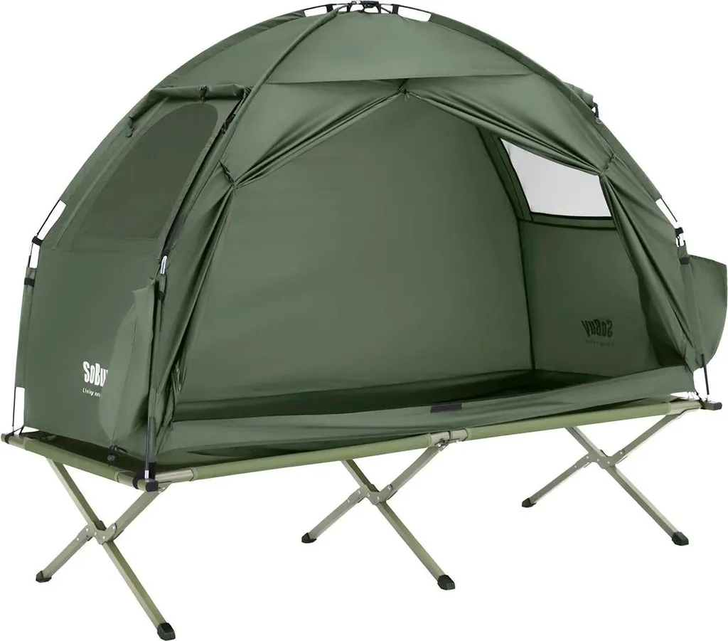 Tente de camping idéale randonnée et festival montage simple vert forêt