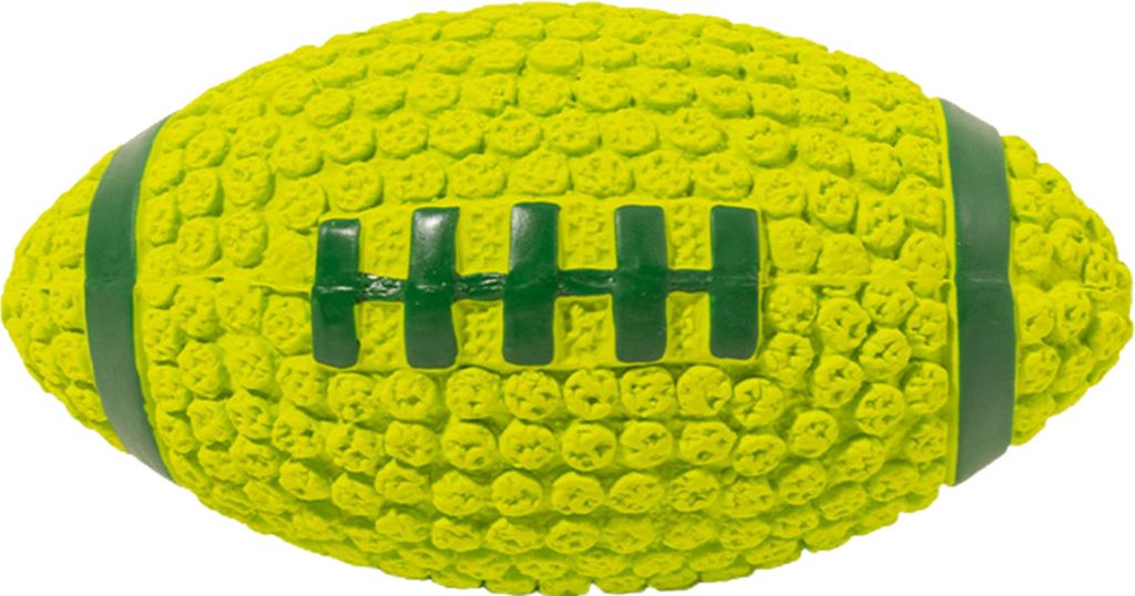 Quietschspielzeug für Haustiere, Rugbyballform, interaktives Kauspielzeug, leuchtende Farben, leicht zu reinigen, Beißspielzeug für Hunde zum Sp...