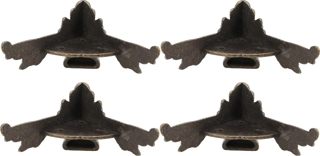 Piedini Vintage a Pipistrello in Legno per Mobili Chic - 4 Pezzi - 3