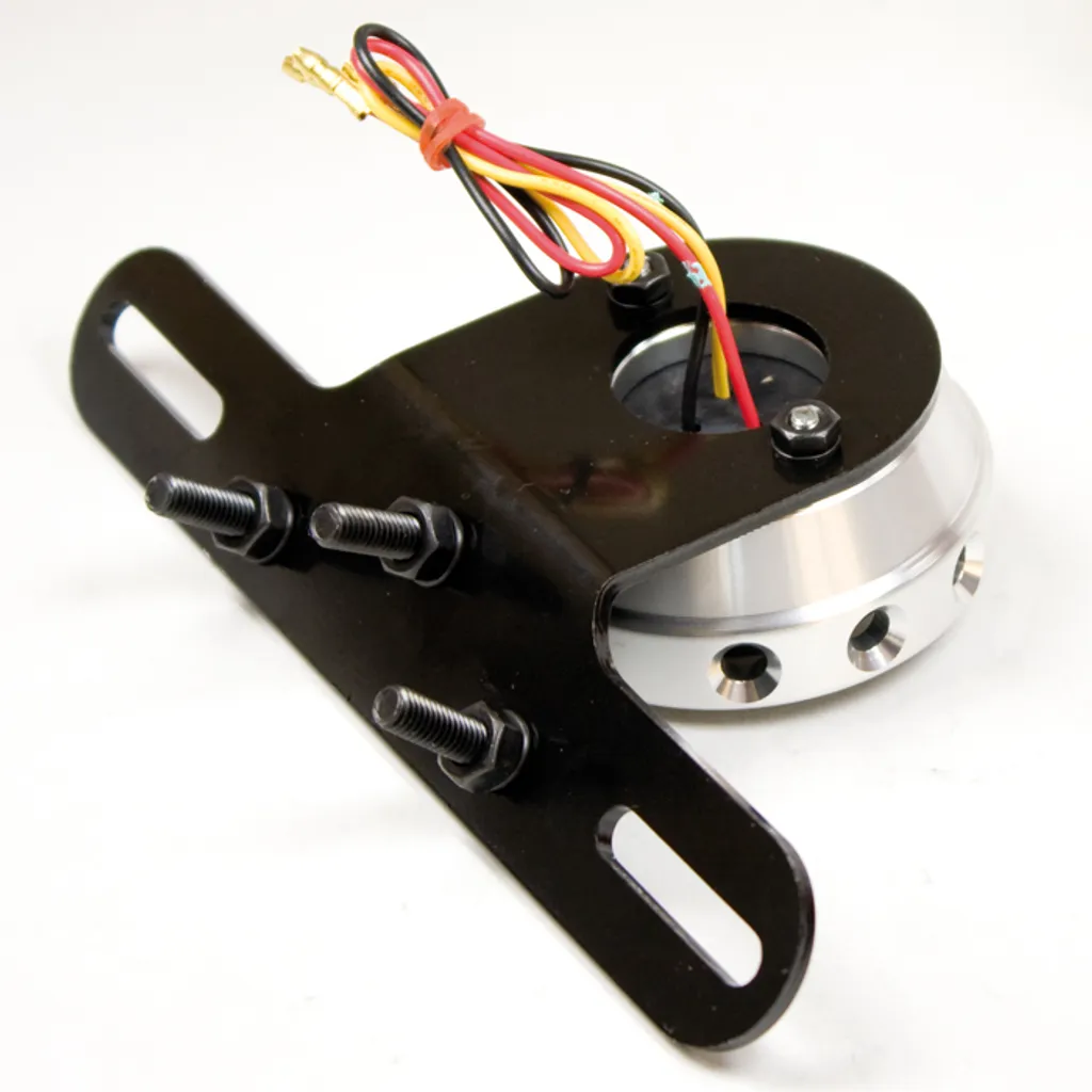 Feu arrière LED CNC avec support teinté noir pour moto custom look - 3