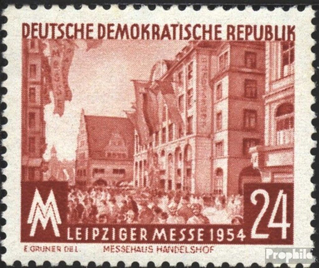 Briefmarken DDR 1954 Mi 433 postfrisch Leipziger Herbstmesse