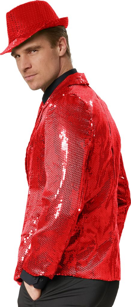 Rotes Herren-Smoking Jackett Mit Hose – Eleganter Anzug Für Festliche Anlässe (Größe L)