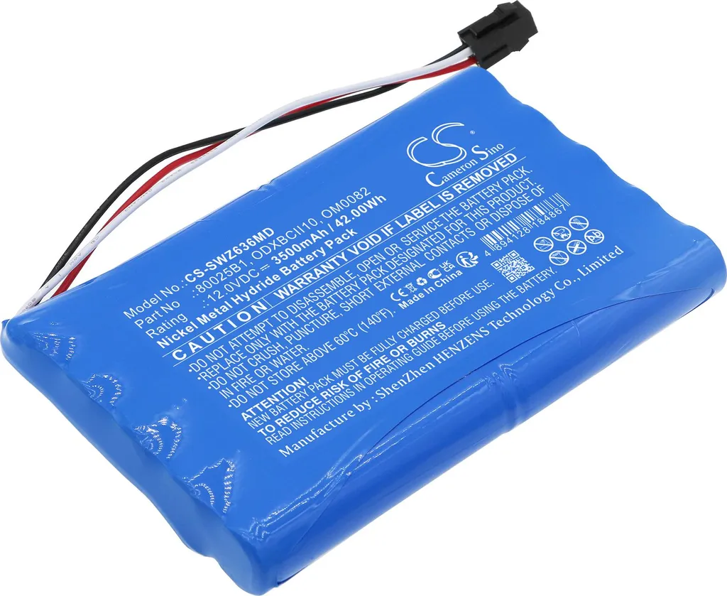Batterie haute capacité 12V pour Smiths Advisor compatible ODXBCII10