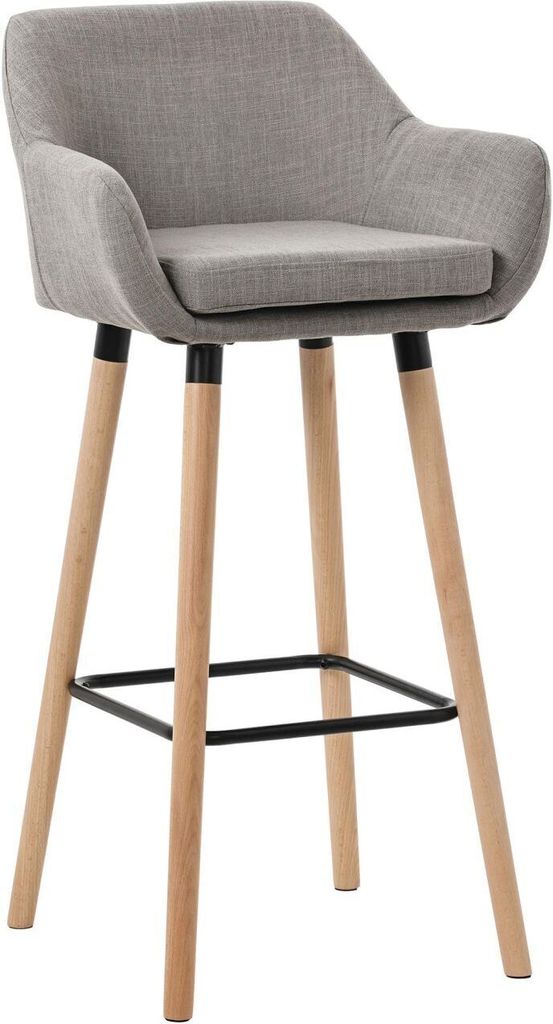 Barhocker Grant Stoff grau