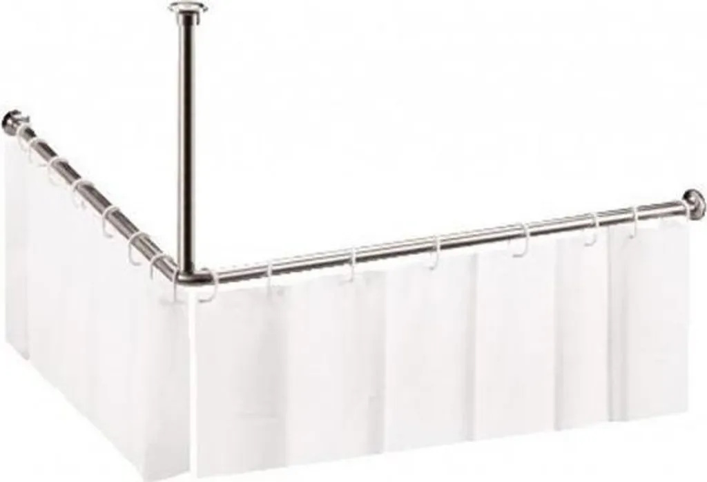 Tringle rideau de douche d'angle 140x140 cm : idéal pour grande douche
